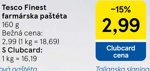 Tesco Finest farmárska paštéta