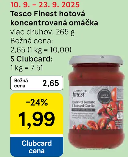 Tesco hotová koncentrovaná omáčka
