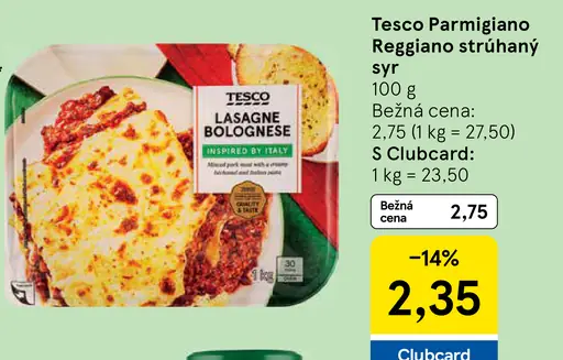 Tesco bolonské lazane