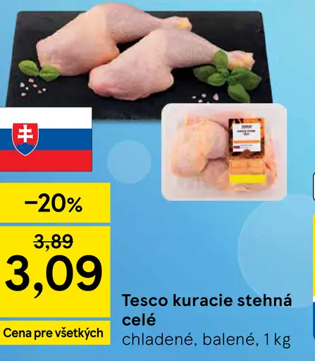 Tesco kuracie stehná celé