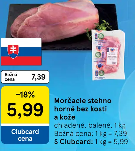 Morčacie stehno horné bez kosti a kože