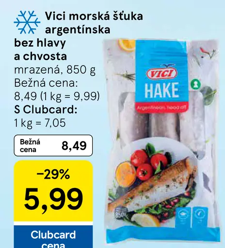 Vici morská šťuka argentínska, bez hlavy a chvosta