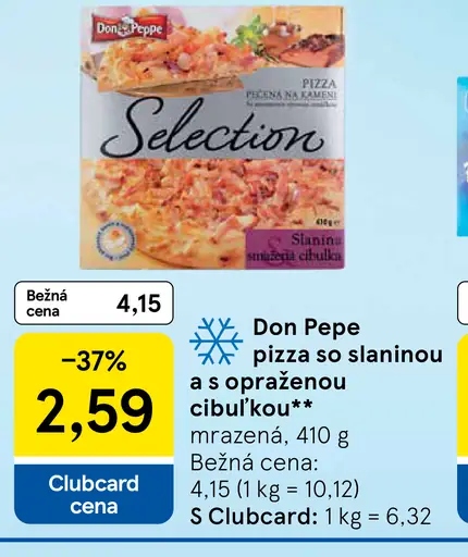 Don Pepe pizza so slaninou a opečenou cibuľkou