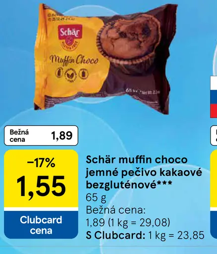 Schär Muffin Choco jemné pečivo kakaové bezgluténové