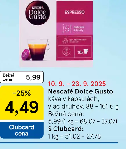 Nescafé Dolce Gusto káva v kapsulách