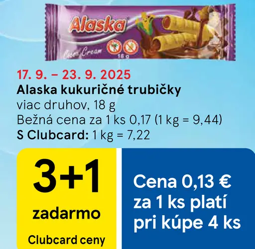 Alaska kukuričné trubičky
