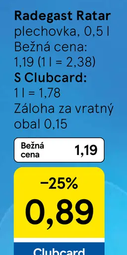 Radegast plechovka