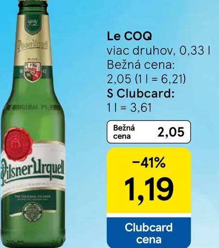 Pilsner Urquell fľaša