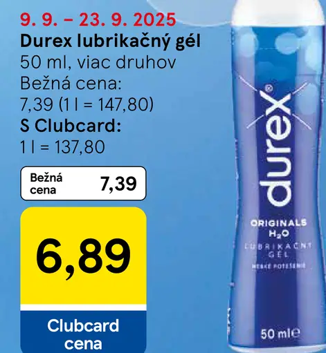 Durex lubrikačný gél
