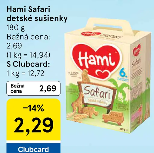 Hami Safari detské sušienky