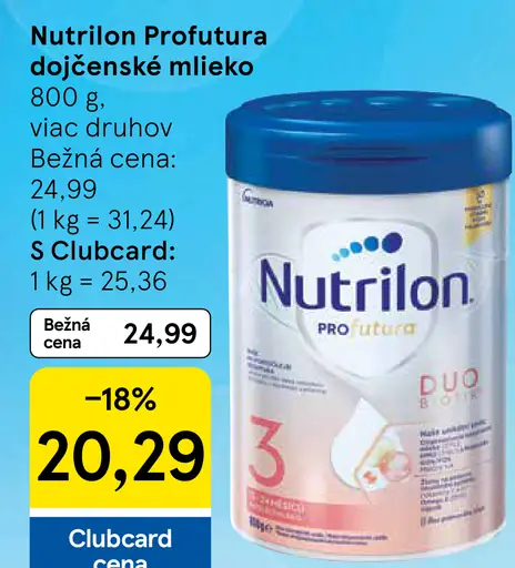 Nutrilon Profutura dojčenské mlieko