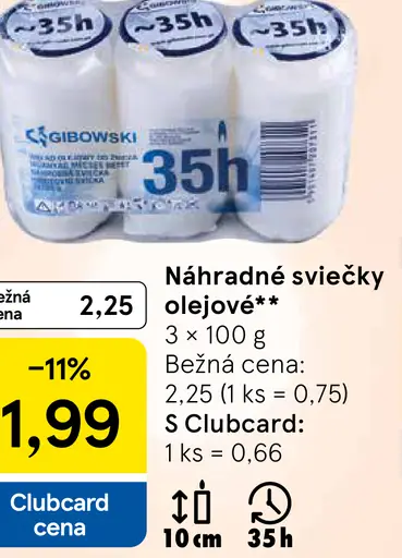 Náhradné sviečky olejové
