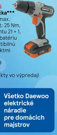 Daewoo aku vŕtačka
