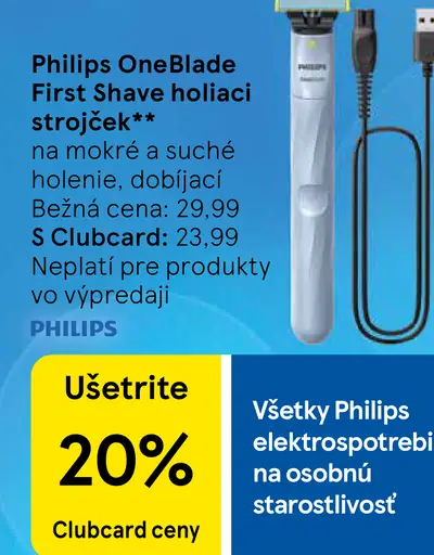 Philips OneBlade First Shave holiaci strojček