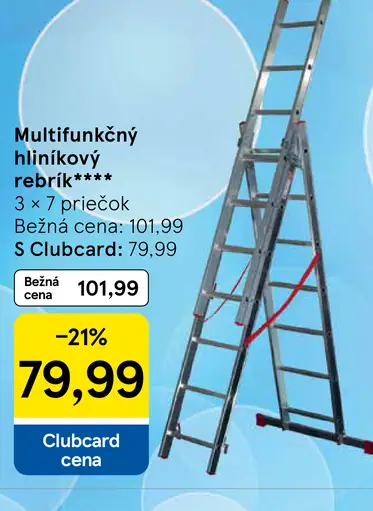 Multifunkčný hliníkový rebrík