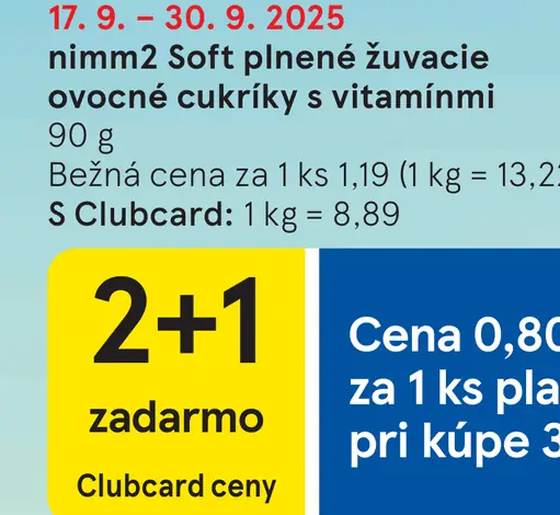 nimm2 Soft plnené žuvacie ovocné cukríky s vitamínmi