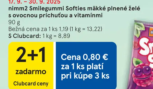 nimm2 Smilegummi želé s ovocnou príchuťou a vitamínmi