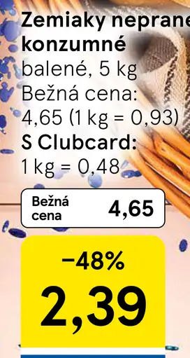 Zemiaky neprané konzumné
