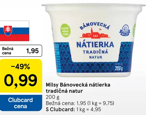 Milsy Bánovecká nátierka tradičná natur