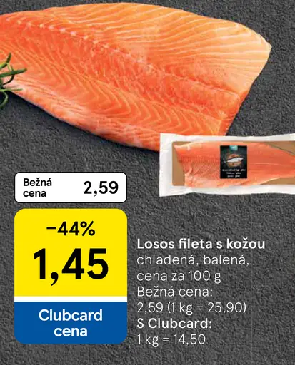 Losos fileta s kožou