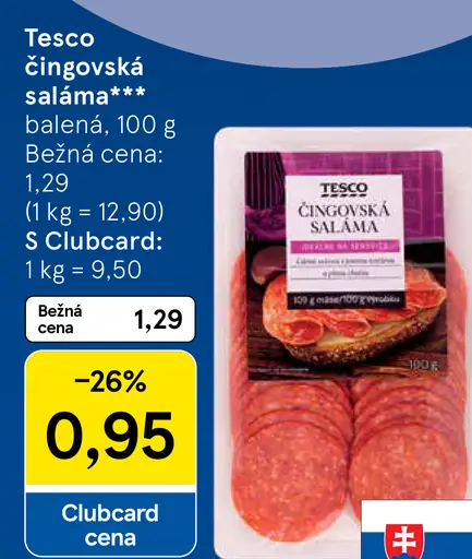 Tesco Čingovská saláma