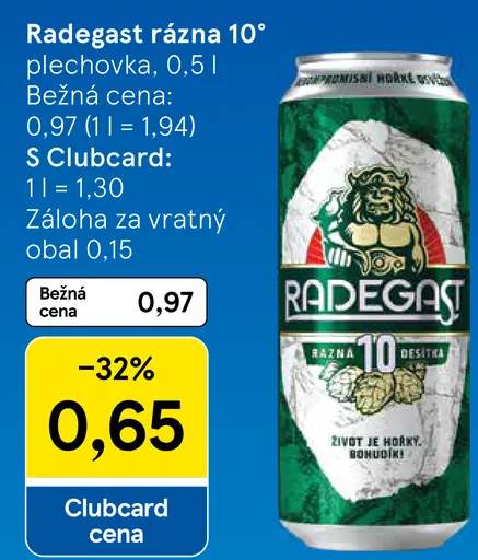 Radegast 10° plechovka