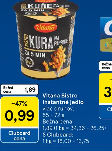 Vitana Bistro Instantné jedlo