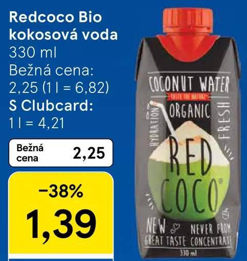 Redcoco Bio kokosová voda