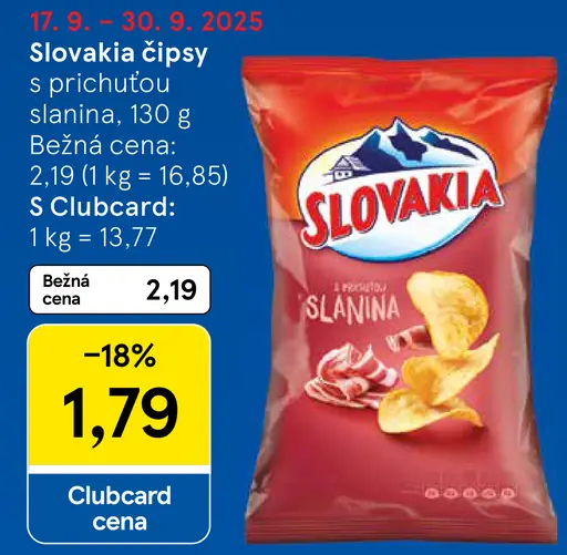 Slovakia Chips S príchuťou slanina
