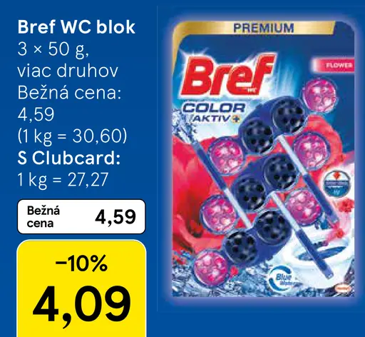 Bref WC blok viac druhov