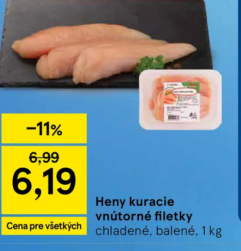Heny kuracie vnútorné filety
