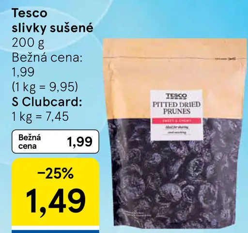 Tesco slivky sušené