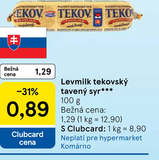 Levmilk tekovský tavený syr