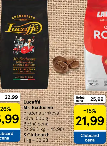 Lucaffé Mr. Exclusive pražená zrnková káva