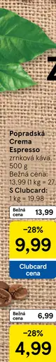Popradská Espresso caffé zrnková káva