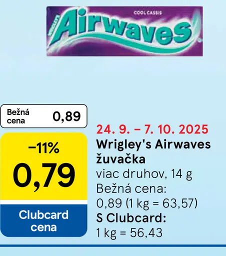 Wrigley's Airwaves žuvačky