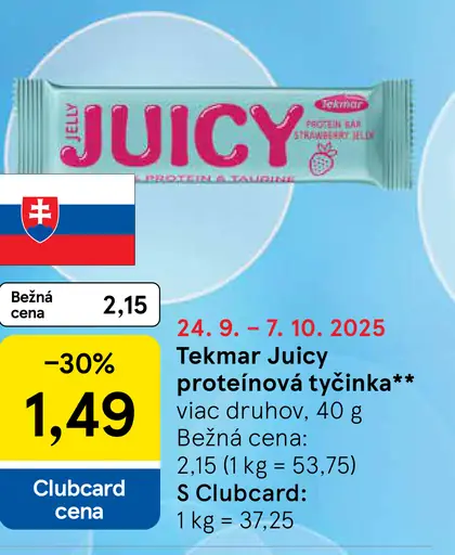 Tekmar Juicy proteínová tyčinka