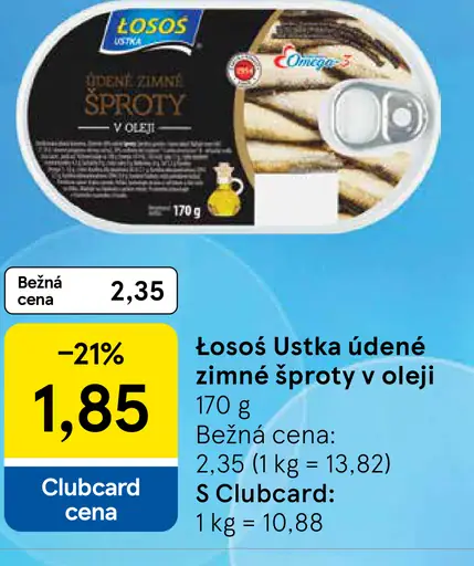 Łosoś Ustka Údené zimné šproty v oleji