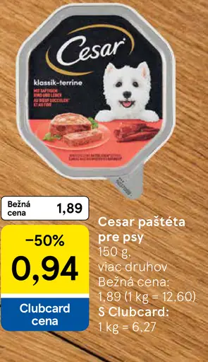 Cesar paštéta pre psy