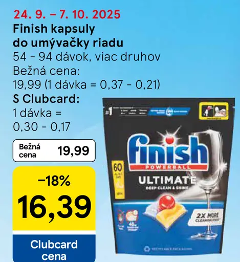 Finish Kapsuly do umývačky riadu
