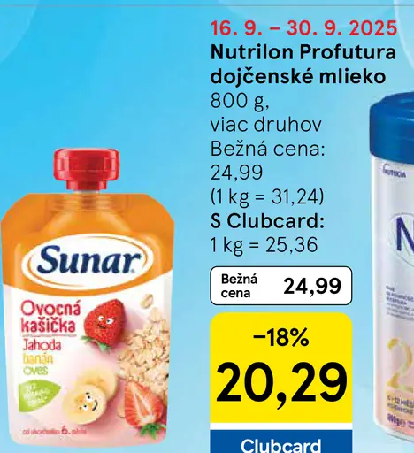 Nutrilon Profutura dojčenské mlieko