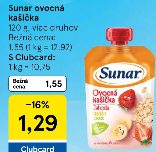 Sunar ovocná kašička
