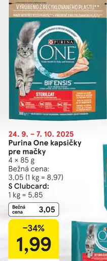 Purina One kapsičky pre mačky