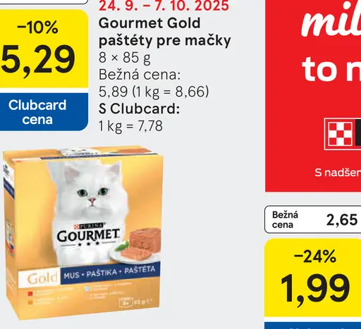 Purina Gourmet Gold paštéty pre mačky