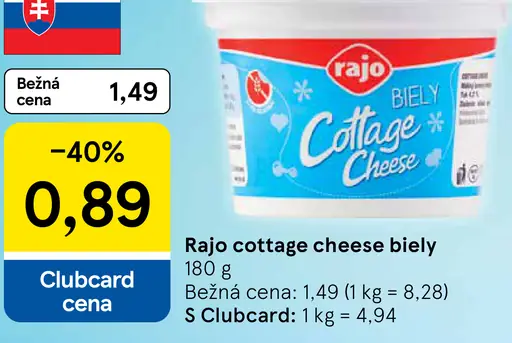 Rajo Cottage Cheese biely