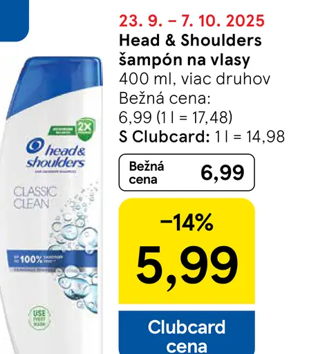 Head & Shoulders šampón na vlasy