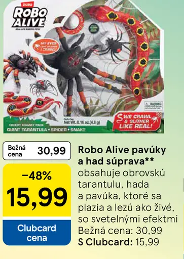 Robo Alive pavúky a had súprava
