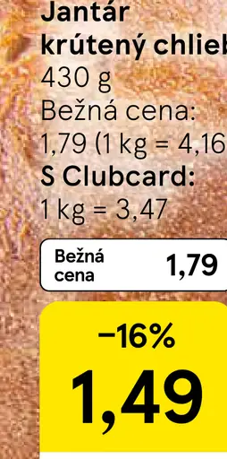 Jantár krútený chlieb