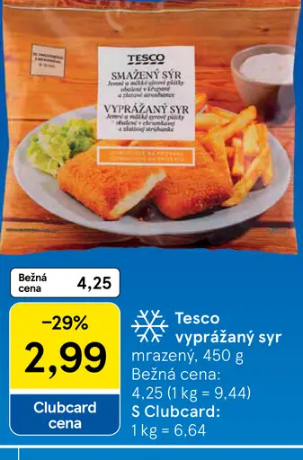 Tesco tavený syr