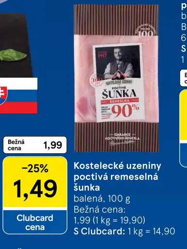Kostelecké uzeniny poctivá remeselná šunka